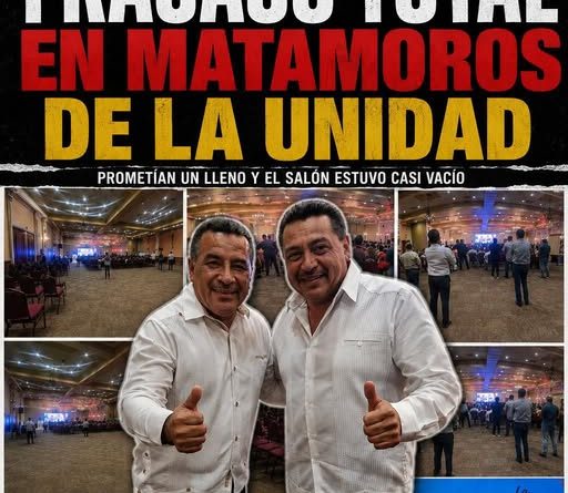 FRACASO EN MATAMOROS: LA CONVOCATORIA DE NAIFF HAMSCHO Y ABELARDO IBARRA QUEDA LEJOS DE LAS EXPECTATIVAS