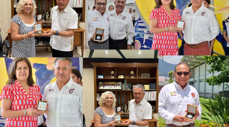 Maestros del Cbtis 135 de Matamoros reciben medalla al mérito educativo